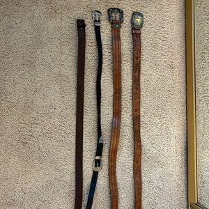 Set of 4 western belts